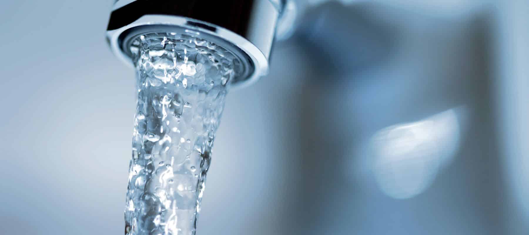 water coming out from a faucet